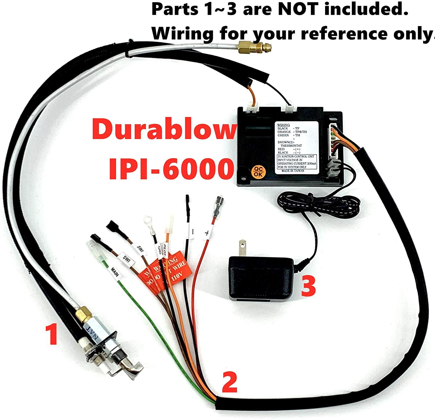 Durablow Fireplace Electronic IPI Pilot Ignition Control Module Replacement for Dexen 593-592; GM-6KA; Hearth Home Technologies HHT 350-M