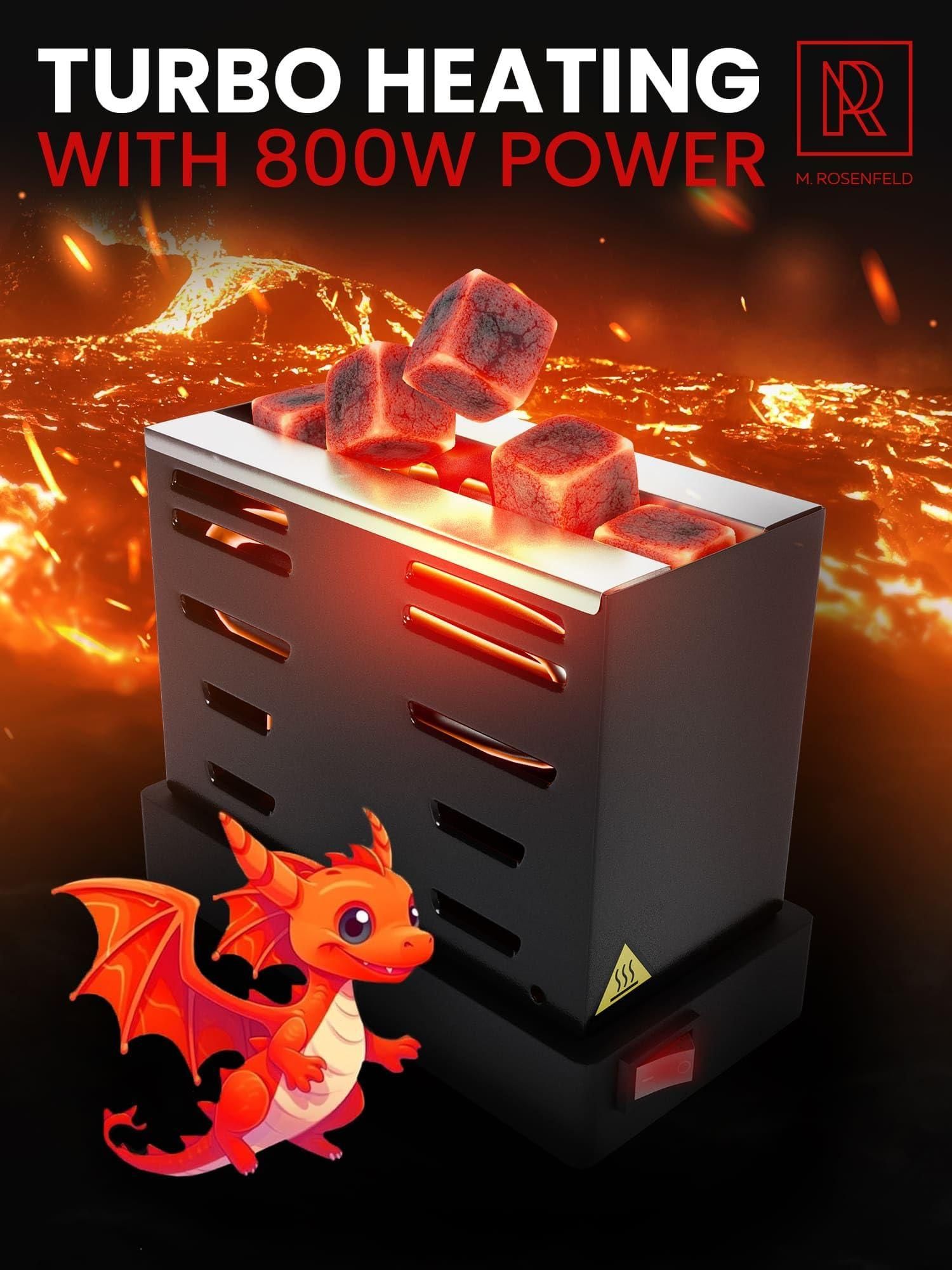 Premium Hookah Coal Burner Black Burner for Hookah Charcoal Toaster Multipurpose Electric Stove